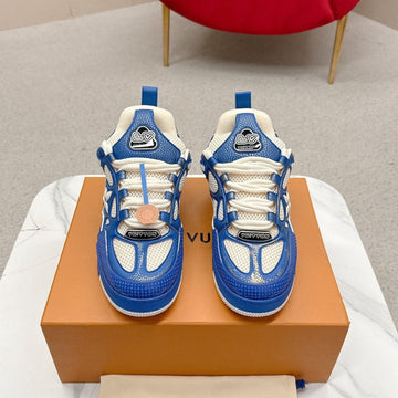 LV Trainer Sneaker Navy White Cowhide And Mesh 528554