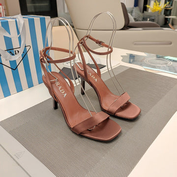 Pra High-Heeled Sandals Caramel Satin