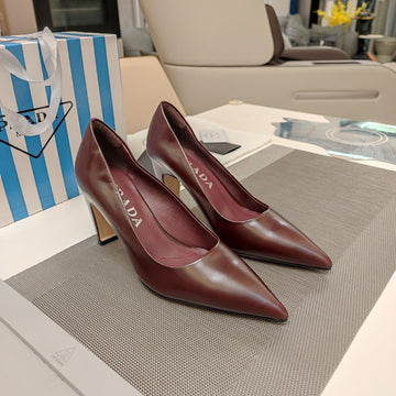 Pra Basic High Heels Mahogany Waxed Oil Leather