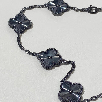 Vca Clover Vintage Black 5 Motifs Black Bracelet