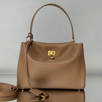 Rodeo Small Bag 29 In Camel Beige Smooth Calfskin Gold Hardware