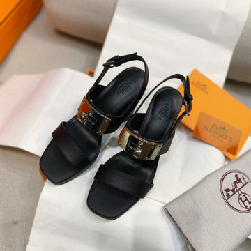 Hm ILONA90 Slingback Black Calfskin 347912
