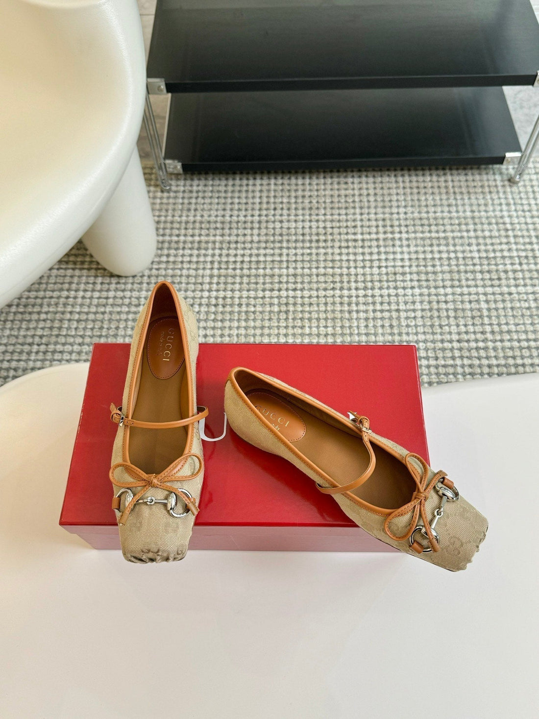 GG Ballet Flat Tortilla Fabric