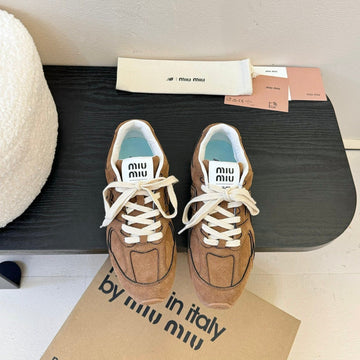 Miu X Nb Sneaker Brown Suede 235810