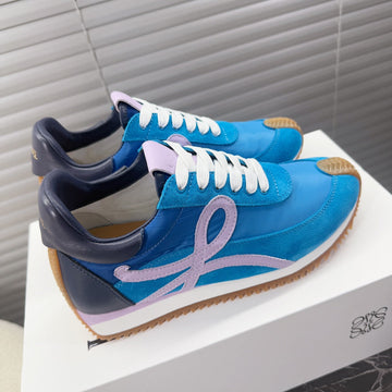 Ballet Runner 2.0 In Cobalt Blue Suede And Lycra Fabric