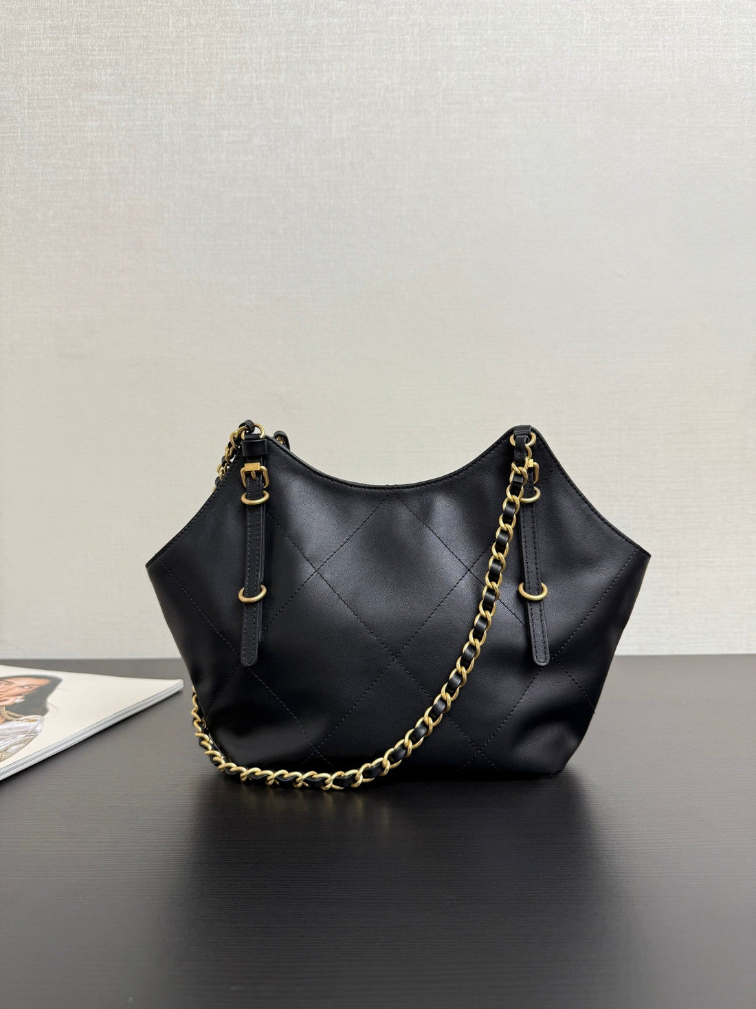 Chanel 2026 Maxi Coco Shopping Tote Bag 30CM Black Calfskin