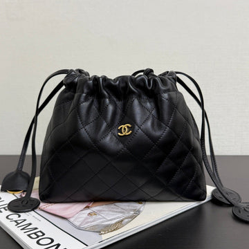 Chanel 2026 Lucky Bag 22CM Black Sheepskin