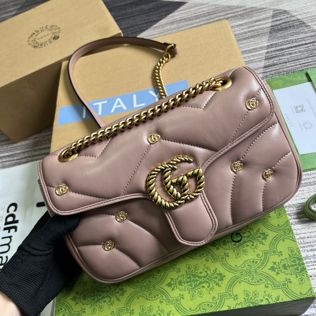 GG Marmont Medium 26 Bag In Hot Pink Lambskin