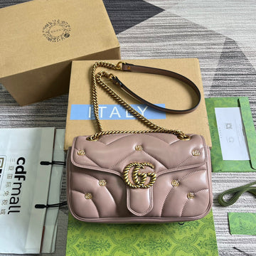 GG Marmont Medium 26 Bag In Hot Pink Lambskin