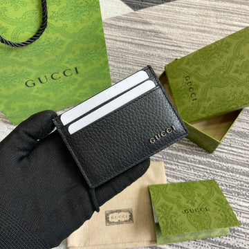 Card Holder 10 In Black Calfskin