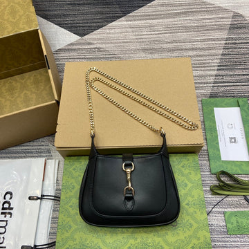 Jackie Notte Mini Bag 19 In Black Calfskin Gold Hardware