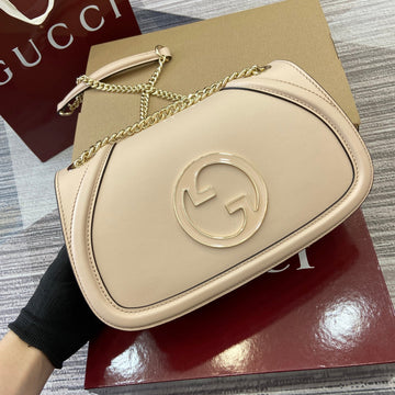 Blondie Small Shoulder Bag 26 In Beige Calfskin Gold Hardware
