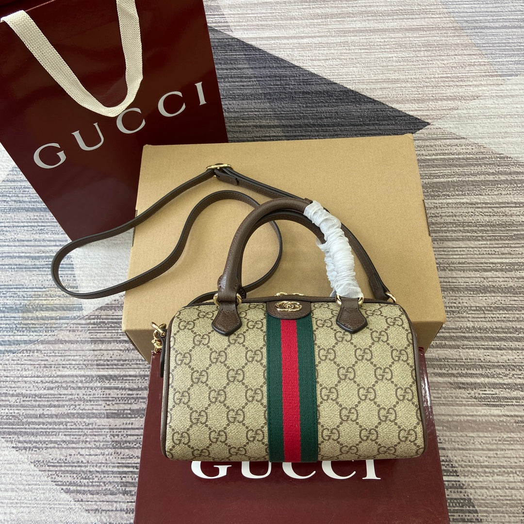 GG Ophidia Bag 21CM Canvas Leather 339625