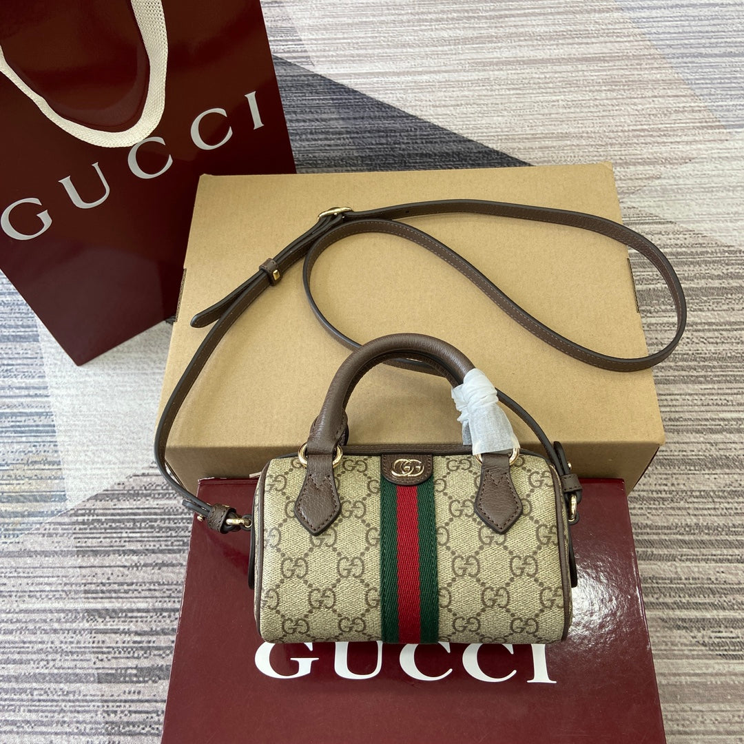 GG Ophidia Bag 16CM Canvas Leather 339631