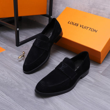 LV Loafers In Black Suede Calfskin