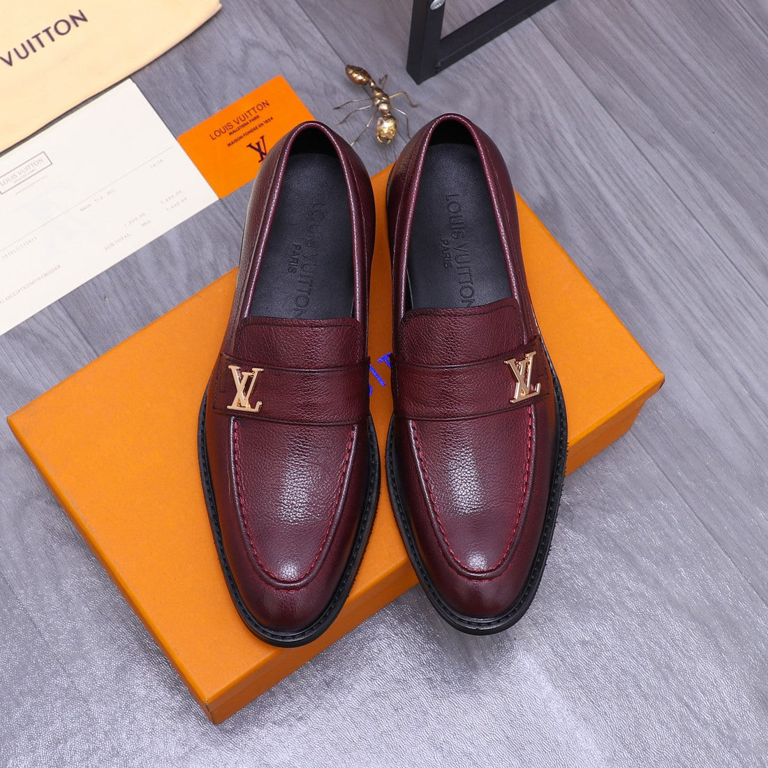 LV Saint Germain Loafer Jam Purple Grain Calfskin