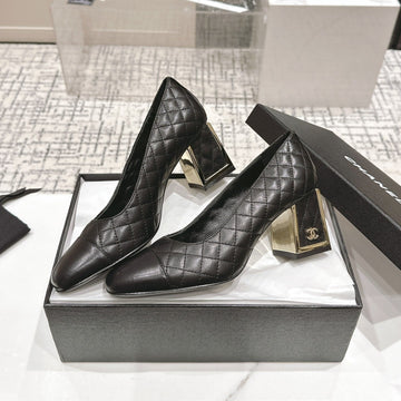 CC High Heels 65MM Black Quilted Lambskin