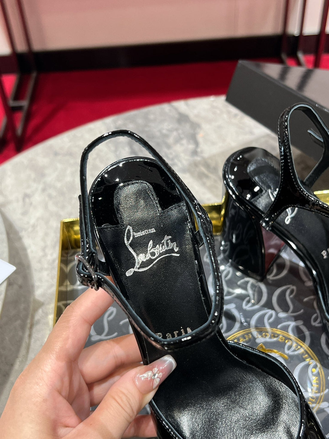 Cl Jane Pump 55MM Patent Calf Leather Black