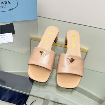 Pra Embroidered Slides 40 Tuscan Calfskin