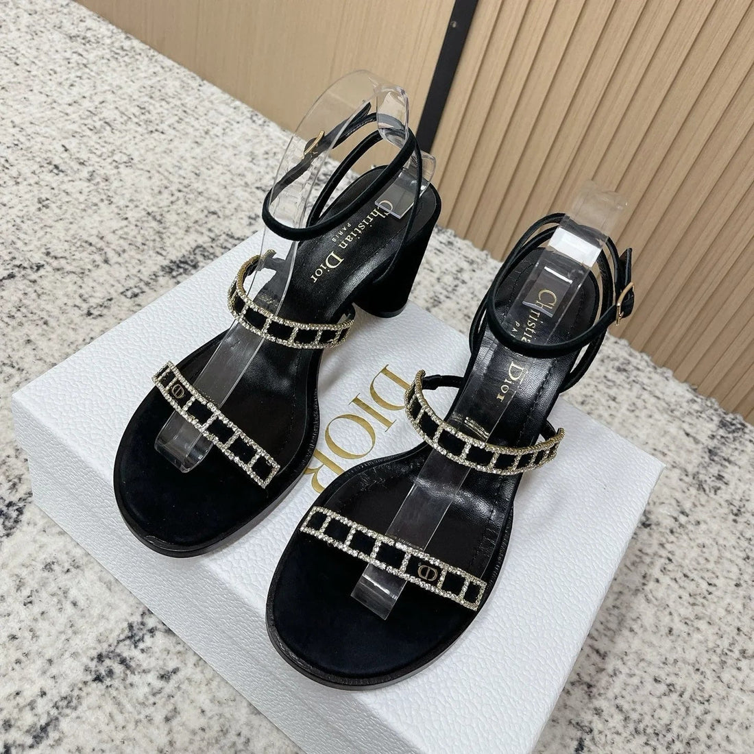 CD 26S High Heel Sandals 80 Leather 643496