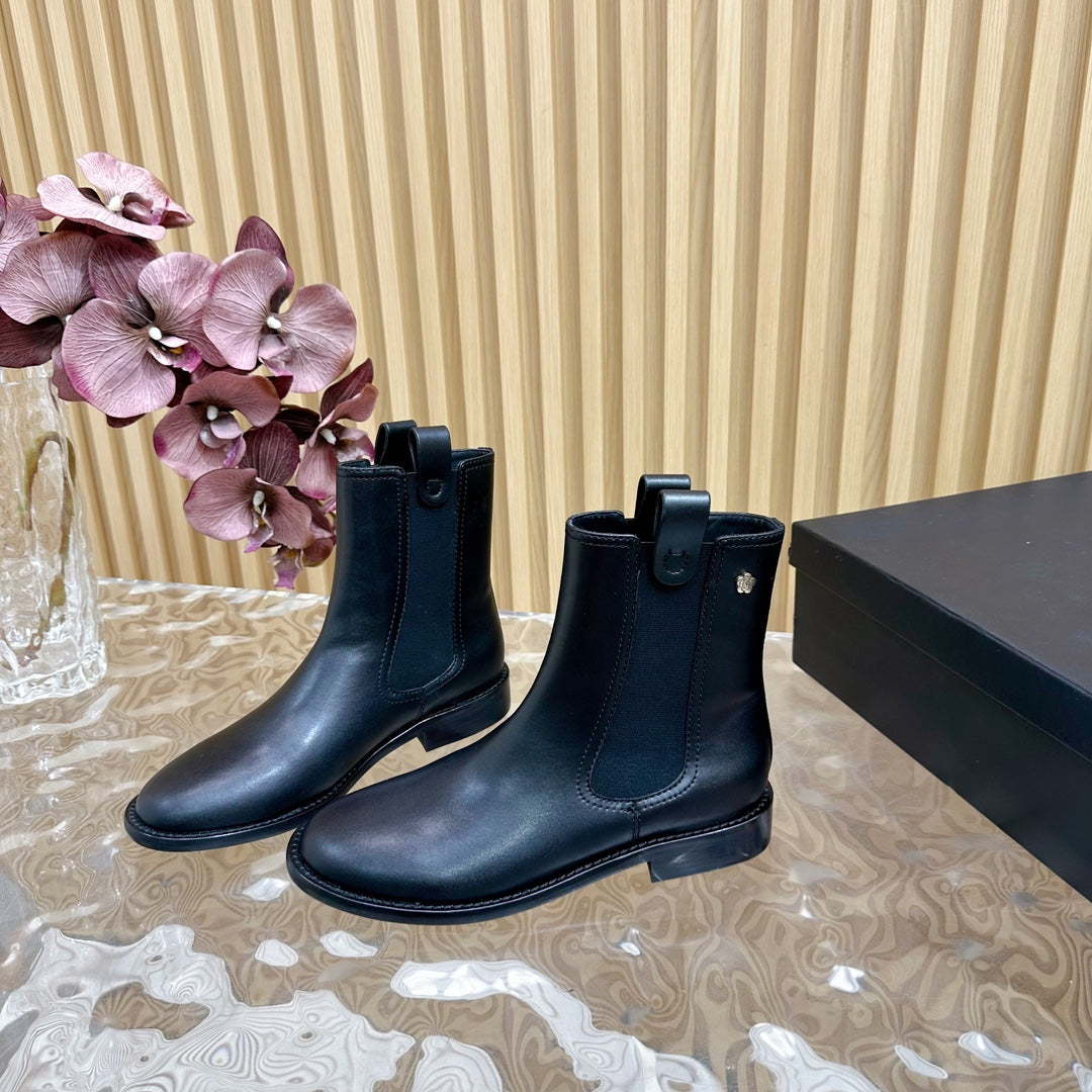 CC Ankle Boots 25MM Black Calfskin