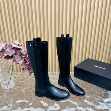 CC High Boots 25MM Black Calfskin