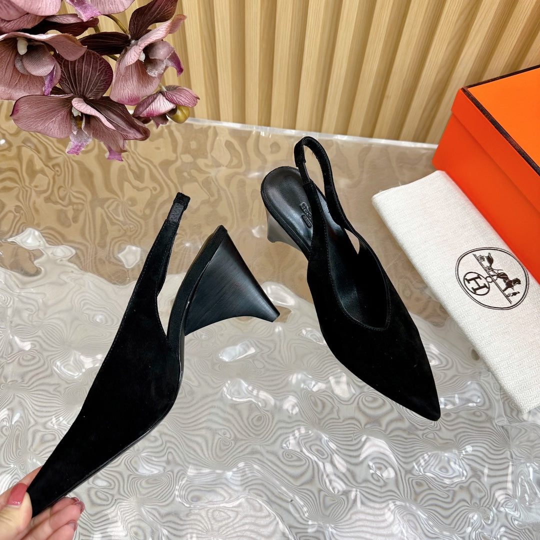 Hm Intime 75 Pump Black Suede 957087