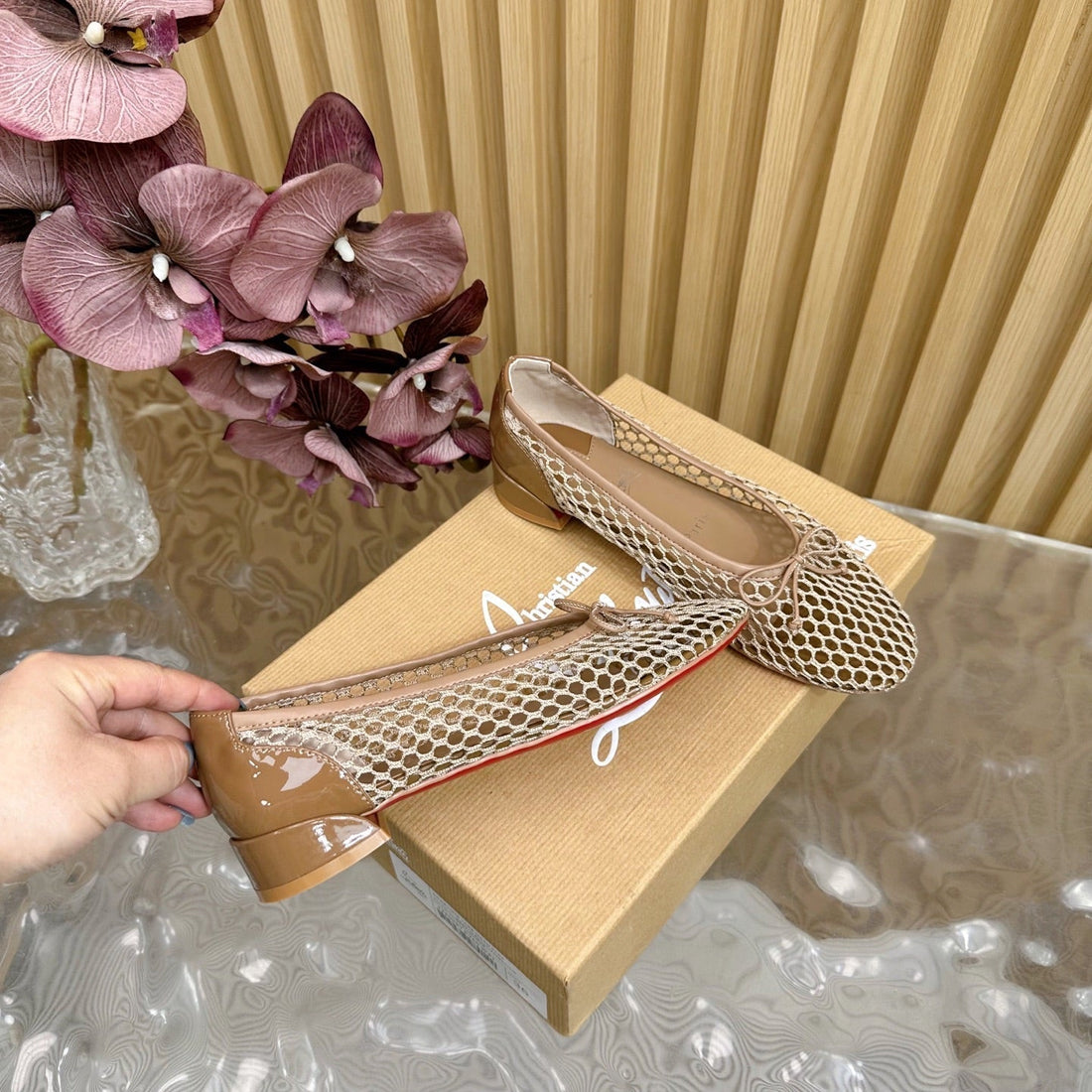 Cl 25 Mary Jane Pumps Beige Mesh 317853