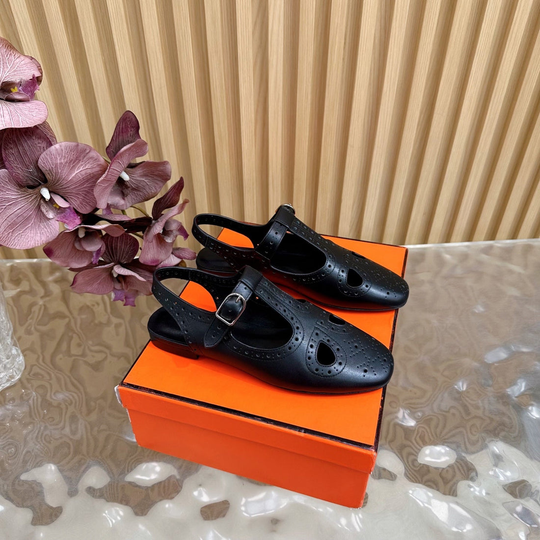 Hm 25 Kim Slingback Black Lambskin 352959