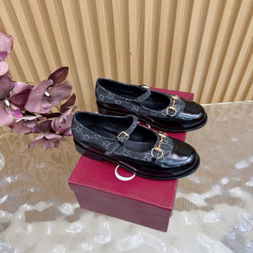 GG 26 Slip-On Black Sheepskin Double G Denim 589459