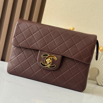 CC 2025 Backpack 30CM Brown Gold Backpack Sheepskin 298104