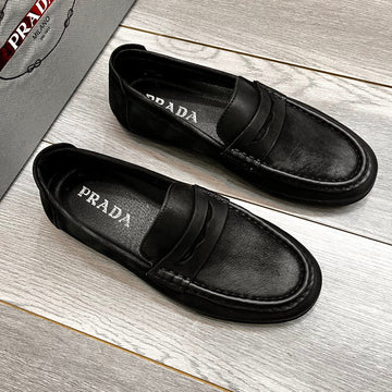 Pra Loafer In Black Suede Calfskin