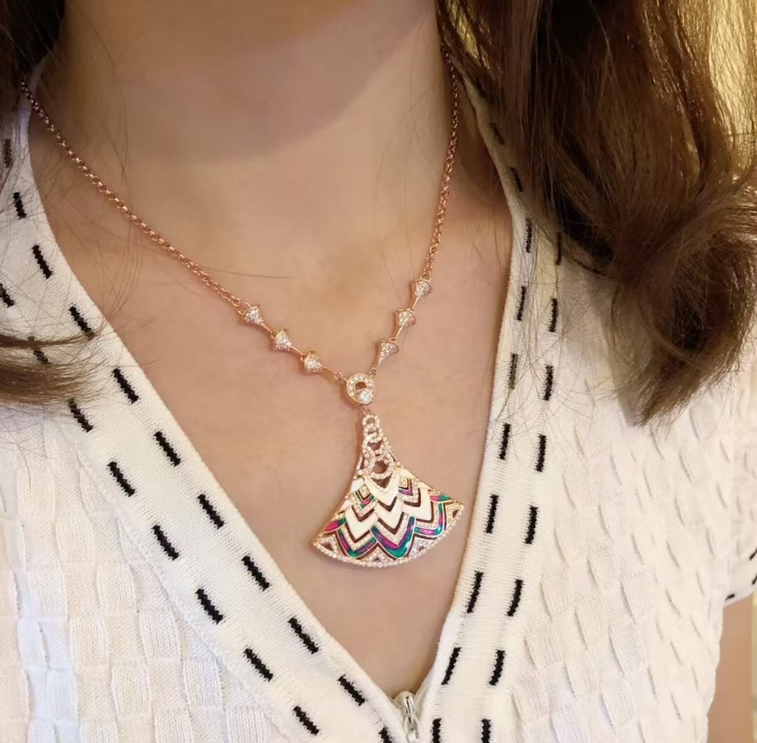 Bvl Camouflage Necklace Pink Gold