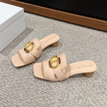 CD Sandal Mule 30 Montaigne 35CM Beige Calfskin