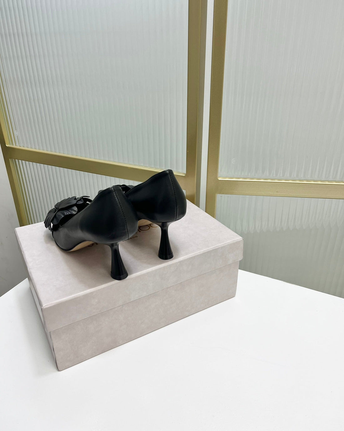 Jimmy Pumps 65MM In Black Cowhide 597817
