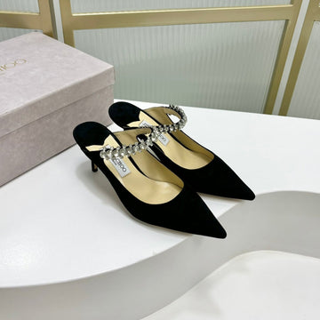 Jimmy Bing 65MM In Black Suede Mules 587764