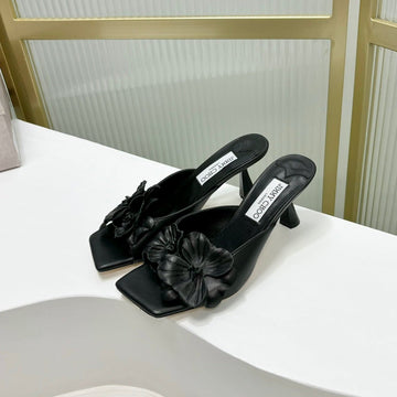 Jimmy Skye 65MM In Black Cowhide Mules 597842