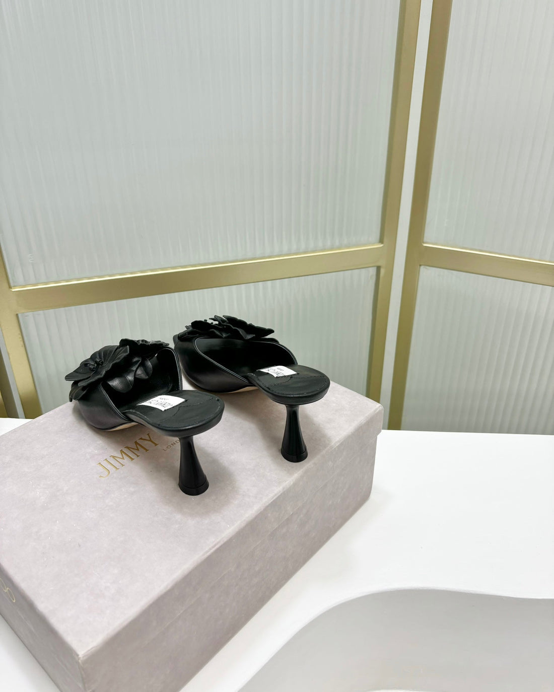 Jimmy Skye 65MM In Black Cowhide Mules 597842
