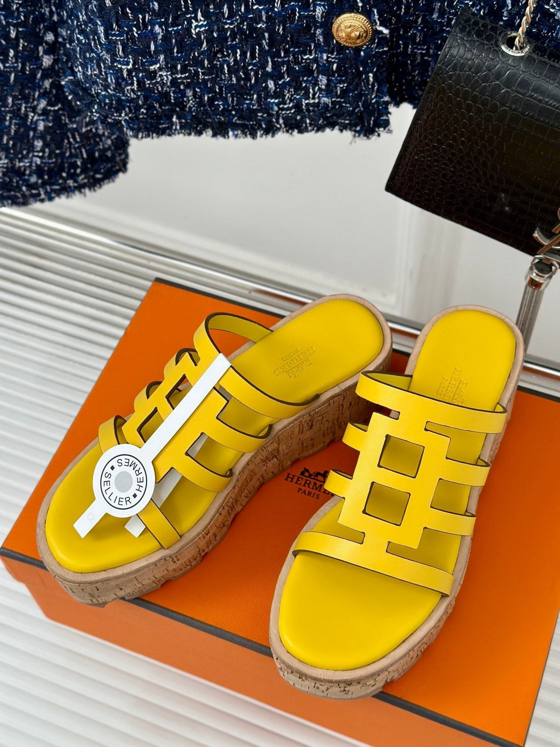 Isabella Sandal Lemon Calfskin