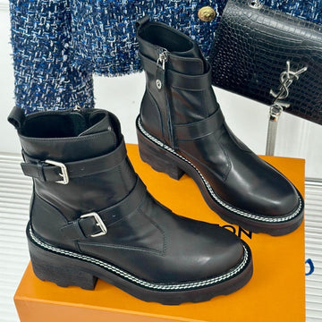 LV Beaubourg Ankle Boot 30MM Black Calfskin