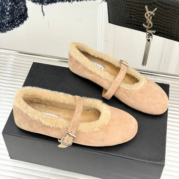 Alaïa 25WF Mary Jane Light Beige Suede Wool 472220