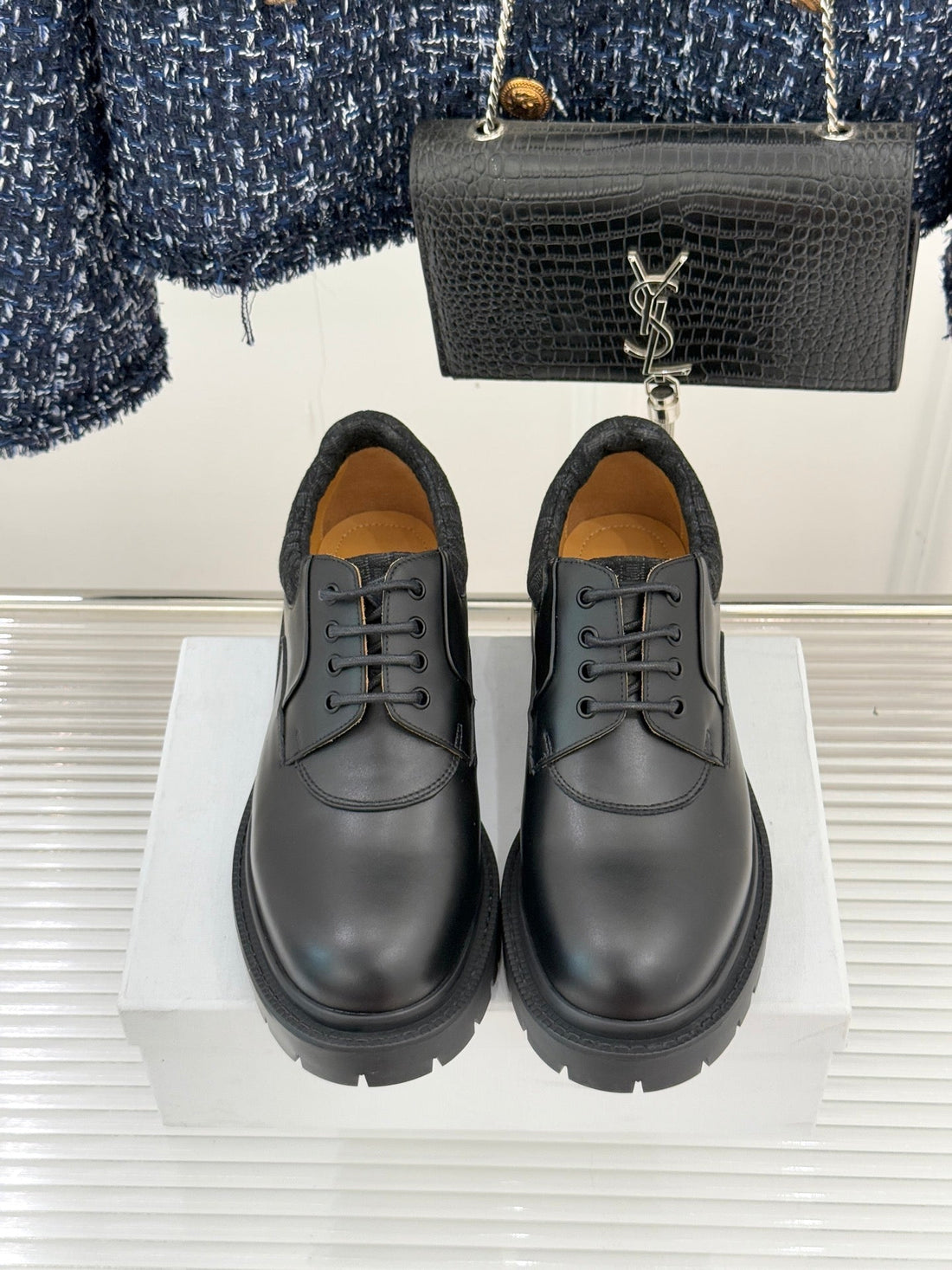 Dior Explorer Iii Derby Shoe Black Calfskin Cotton & Technical Fabric