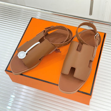 Hm Maya Sandal Brown Leather 642793