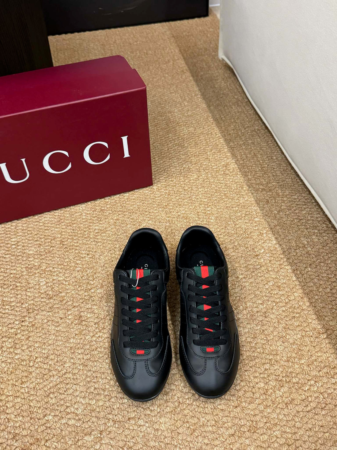 GG 26S Shift Sneakers Black Leather 691472
