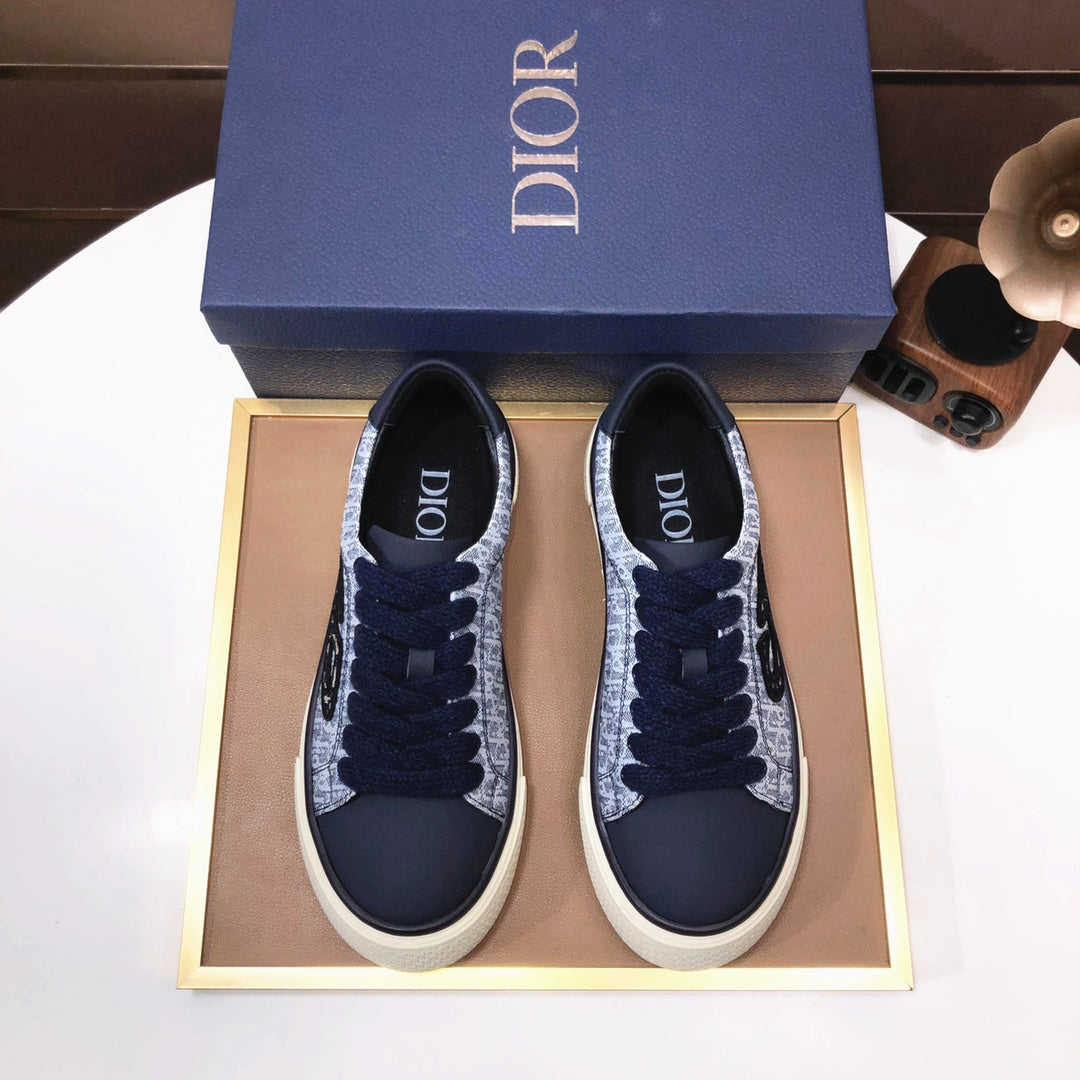 CD B33 Sneakers Denim And White Jacquard