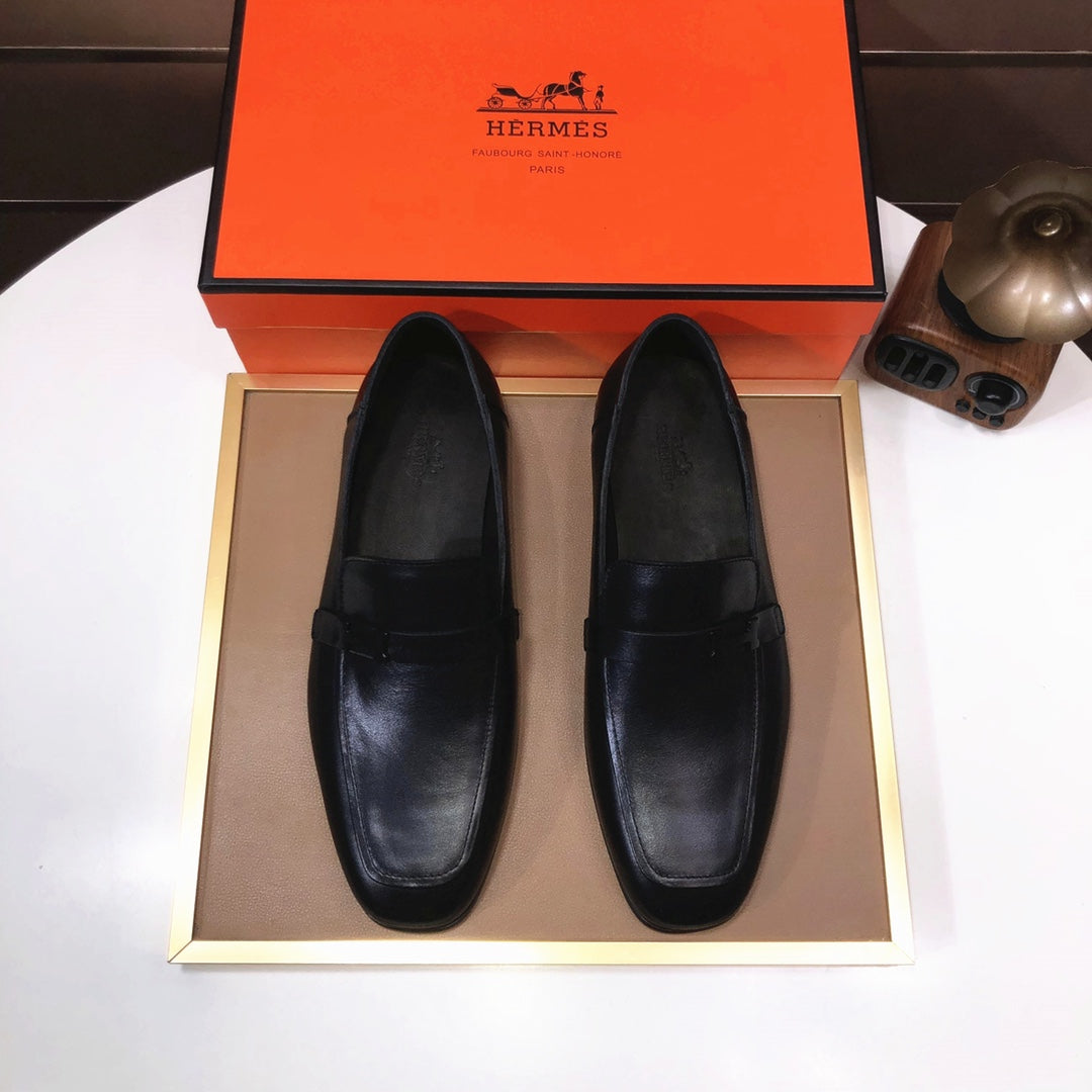 Hm Giovanni Loafer Black Calfskin