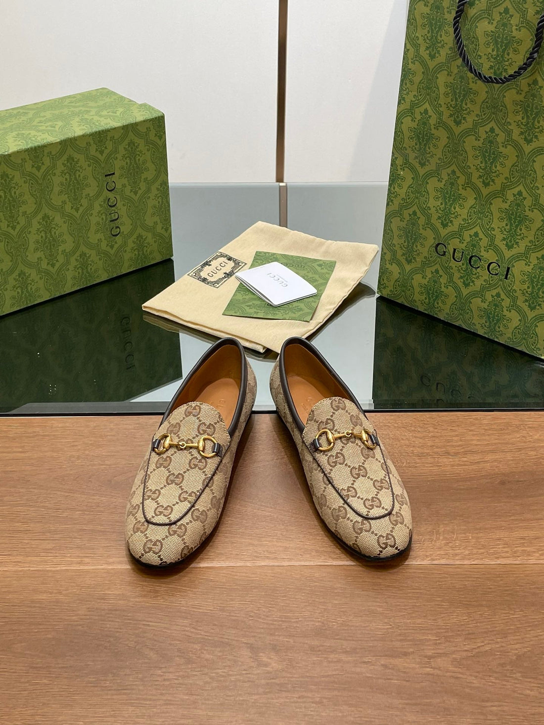 GG Jordaan Loafer Light Brown Woven Fabric