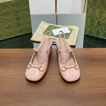GG Horsebit Pump Pastel Pink Lambskin