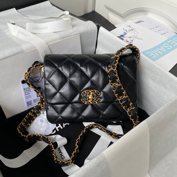 CC 23K 13,5cm Black Calfskin Gold Hardware