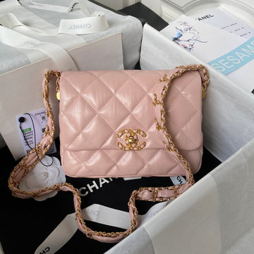 CC 23K 13,5cm Rose Pink Calfskin Gold Hardware